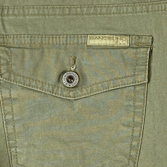 Bandolino Blu Pants Womens 8 Green Straight Crop High‎ Rise Stretch Dbl Button - Picture 5 of 15